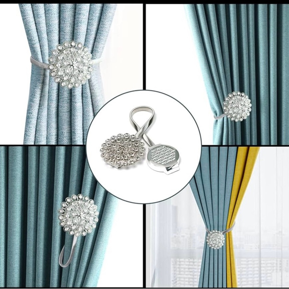 NEW 6pk Curtain Magnetic Buckle Curtain Tie Rope for Home Office Decoration